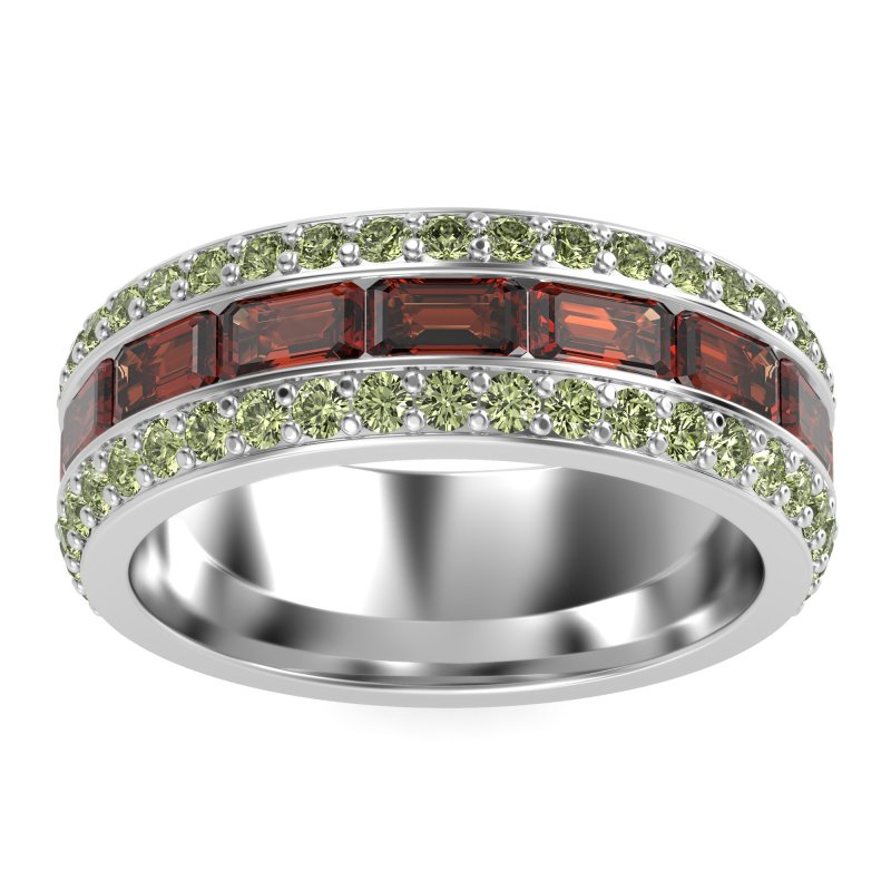 8mm Men's Emerald Cut Band