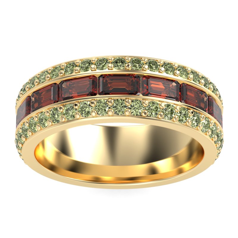 8mm Men's Emerald Cut Band
