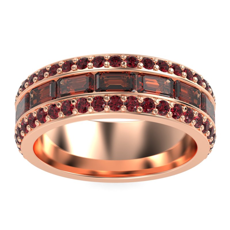 8mm Men's Emerald Cut Band