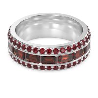 8mm Men's Emerald Cut Band