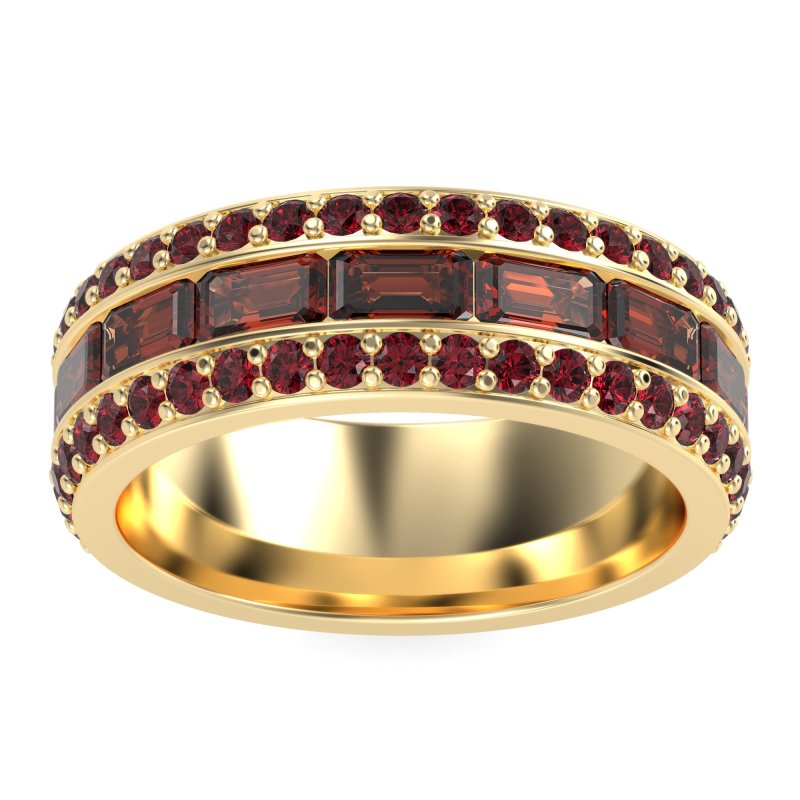 8mm Men's Emerald Cut Band