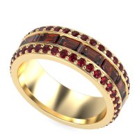 8mm Men's Emerald Cut Band