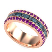 8mm Men's Emerald Cut Band