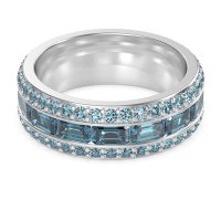 8mm Men's Emerald Cut Band