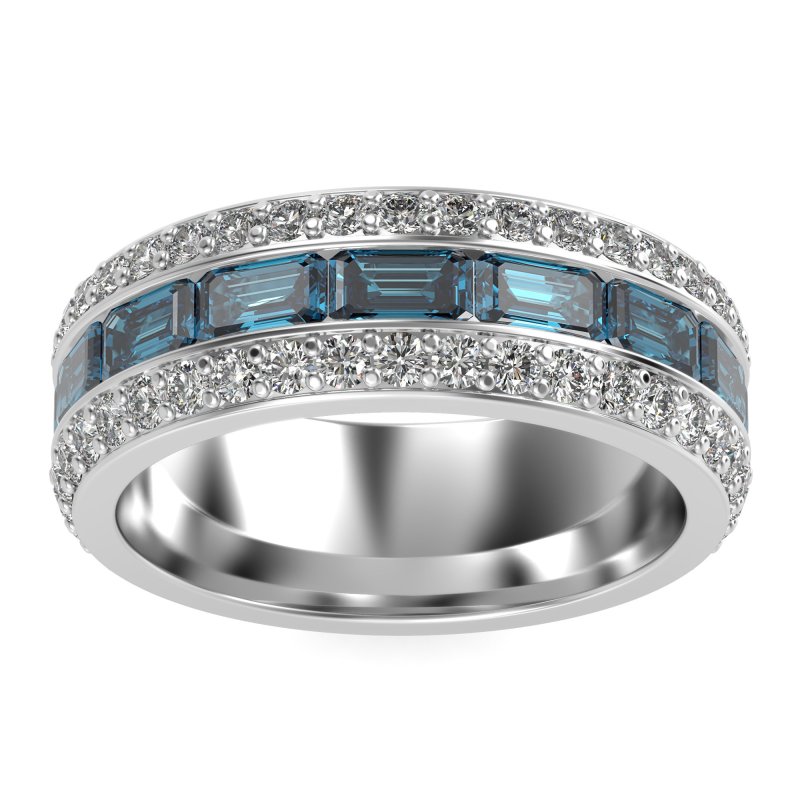 8mm Men's Emerald Cut Band