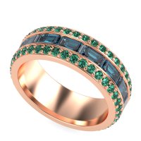 8mm Men's Emerald Cut Band