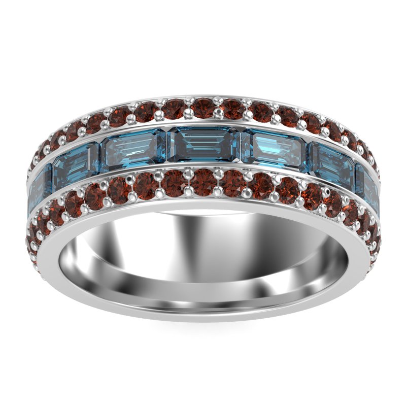 8mm Men's Emerald Cut Band