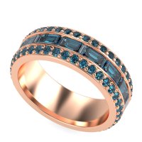 8mm Men's Emerald Cut Band