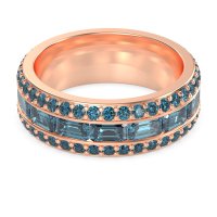 8mm Men's Emerald Cut Band