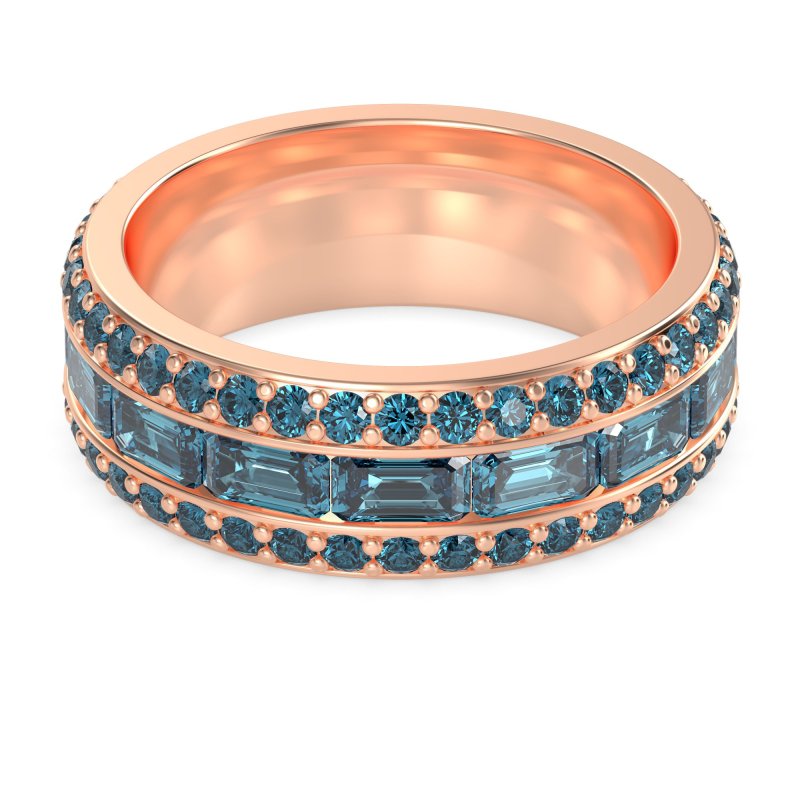 8mm Men's Emerald Cut Band