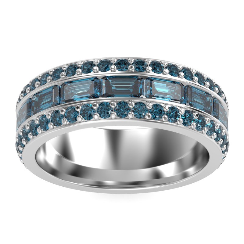 8mm Men's Emerald Cut Band
