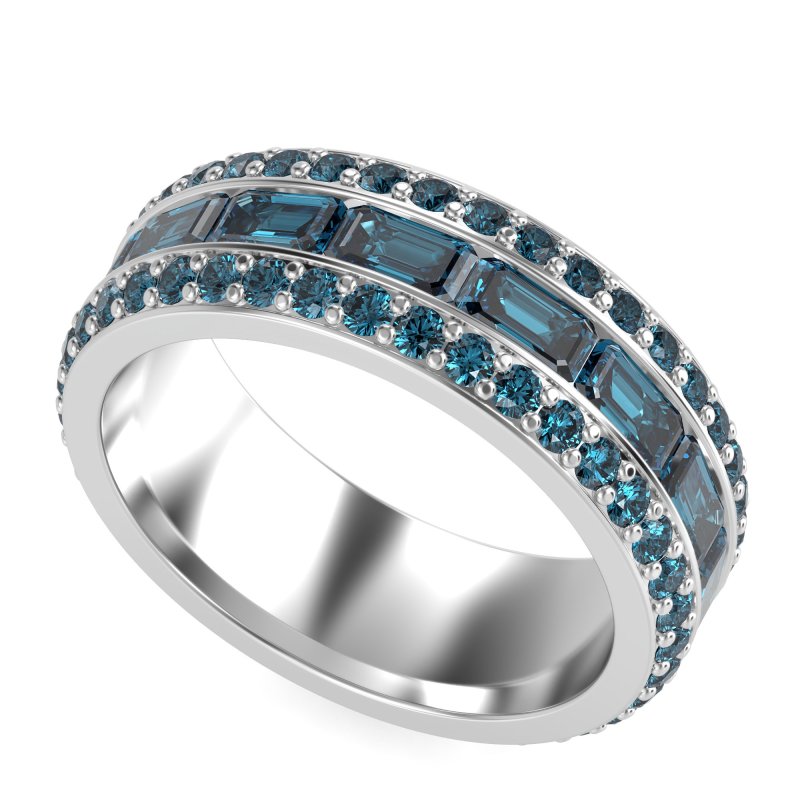 8mm Men's Emerald Cut Band