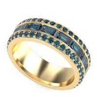 8mm Men's Emerald Cut Band