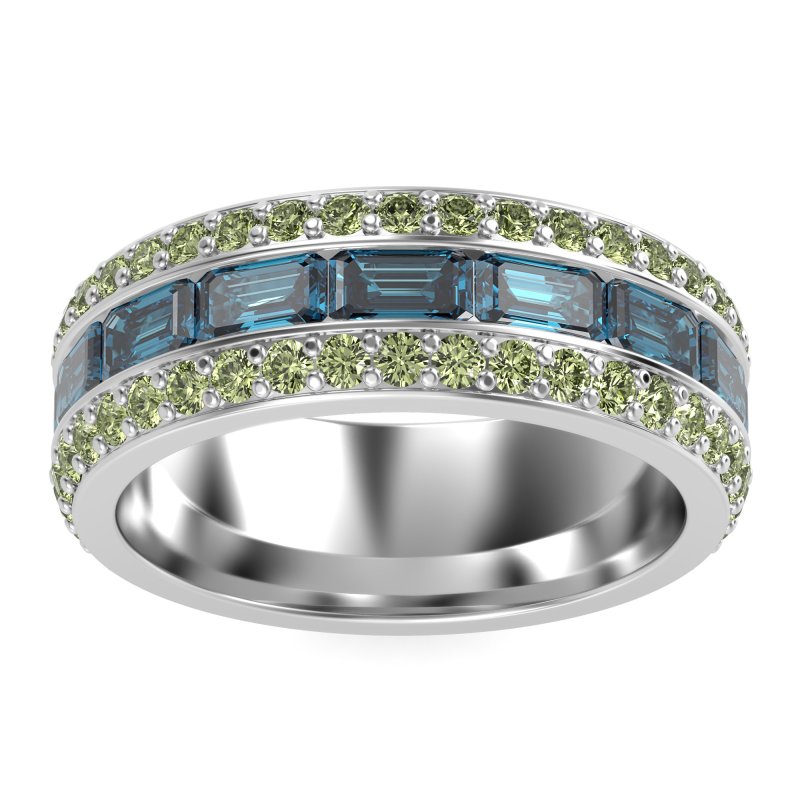 8mm Men's Emerald Cut Band