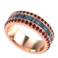 8mm Men's Emerald Cut Band