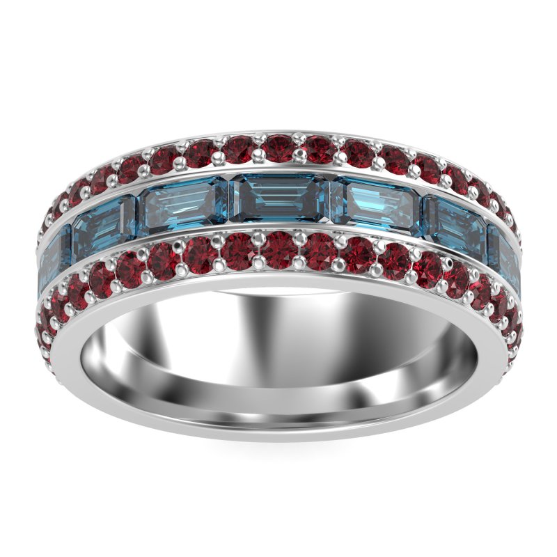8mm Men's Emerald Cut Band