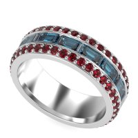 8mm Men's Emerald Cut Band