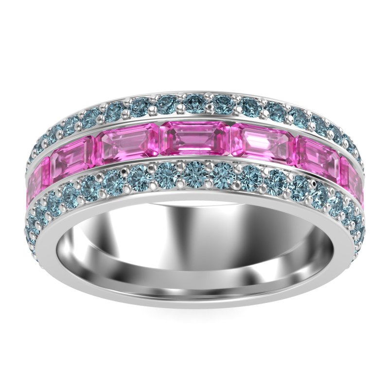 8mm Men's Emerald Cut Band