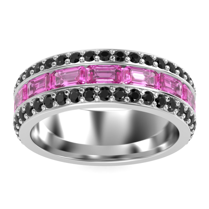 8mm Men's Emerald Cut Band