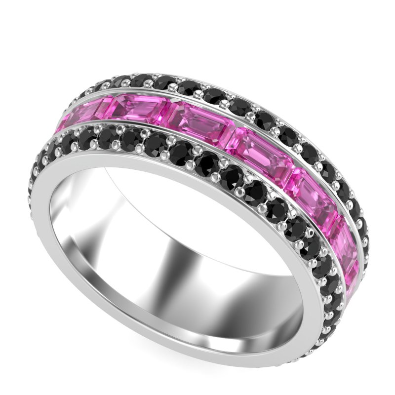 8mm Men's Emerald Cut Band