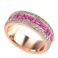 8mm Men's Emerald Cut Band