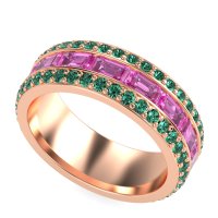 8mm Men's Emerald Cut Band