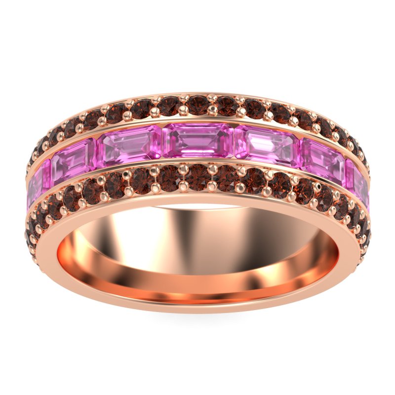 8mm Men's Emerald Cut Band