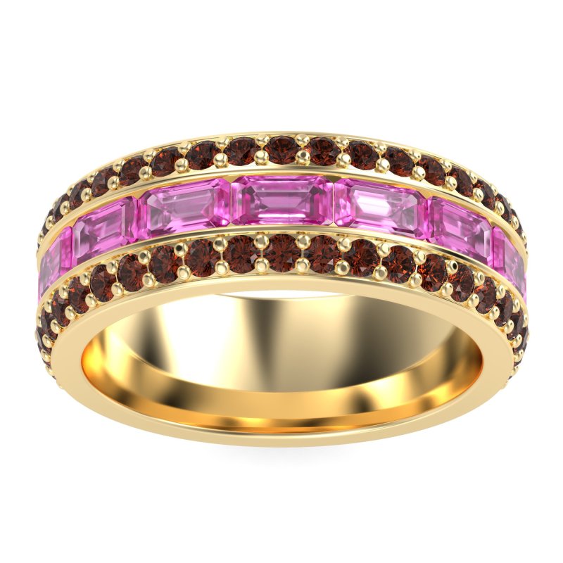8mm Men's Emerald Cut Band