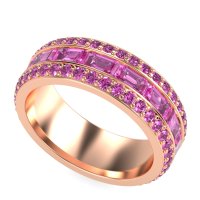 8mm Men's Emerald Cut Band