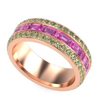 8mm Men's Emerald Cut Band