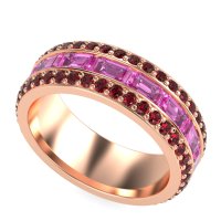 8mm Men's Emerald Cut Band