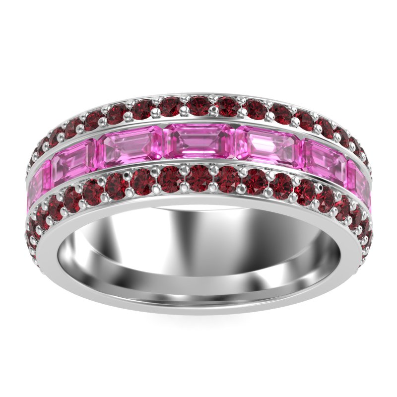 8mm Men's Emerald Cut Band