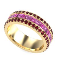 8mm Men's Emerald Cut Band