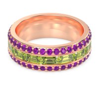 8mm Men's Emerald Cut Band