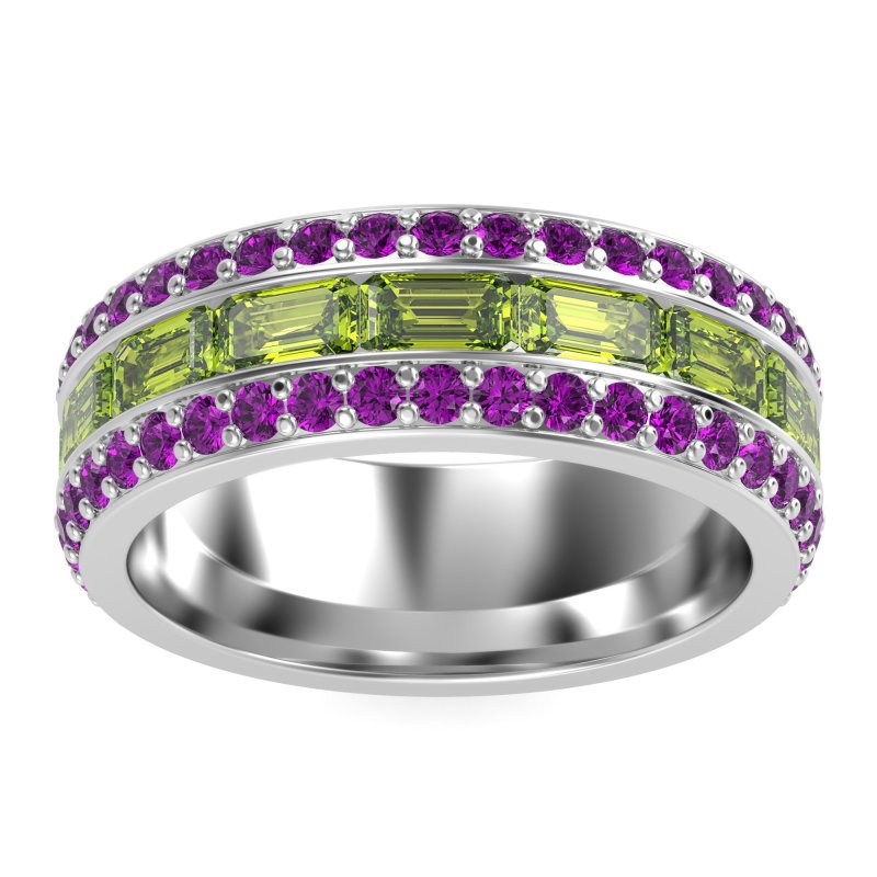 8mm Men's Emerald Cut Band