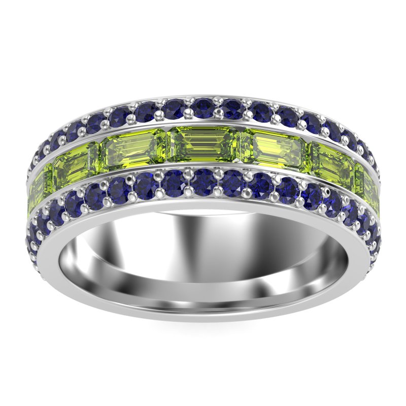 8mm Men's Emerald Cut Band