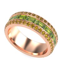 8mm Men's Emerald Cut Band