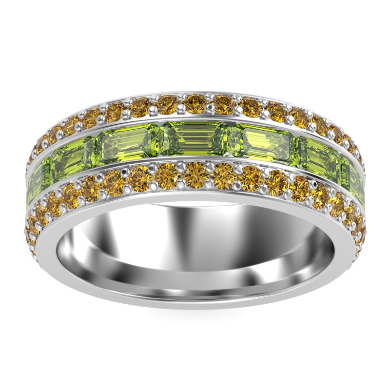 8mm Men's Emerald Cut Band
