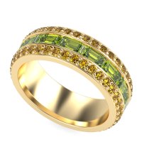 8mm Men's Emerald Cut Band