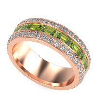 8mm Men's Emerald Cut Band