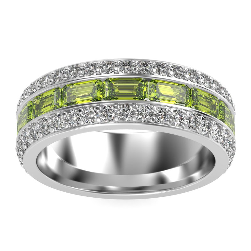 8mm Men's Emerald Cut Band