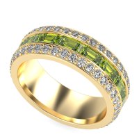 8mm Men's Emerald Cut Band