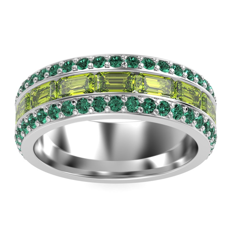 8mm Men's Emerald Cut Band