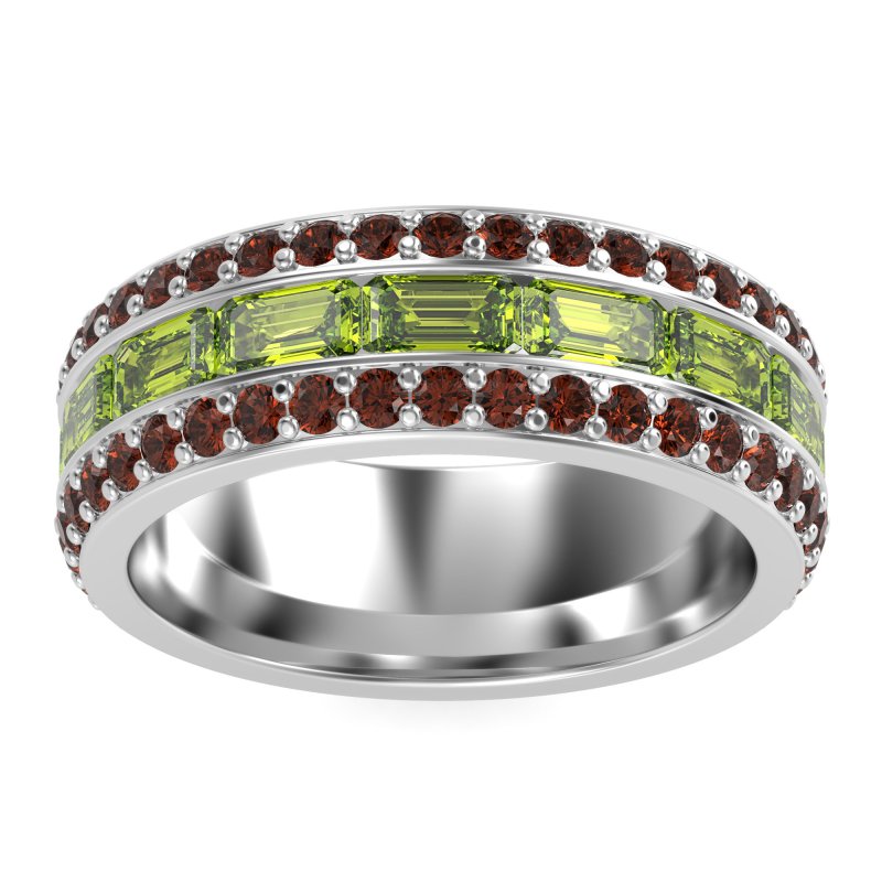 8mm Men's Emerald Cut Band