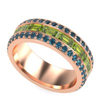 8mm Men's Emerald Cut Band