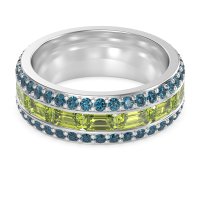 8mm Men's Emerald Cut Band