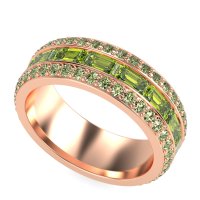 8mm Men's Emerald Cut Band