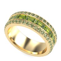 8mm Men's Emerald Cut Band