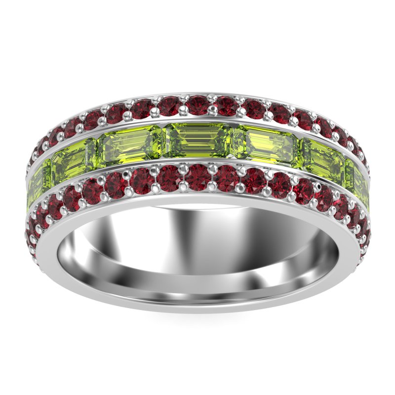 8mm Men's Emerald Cut Band