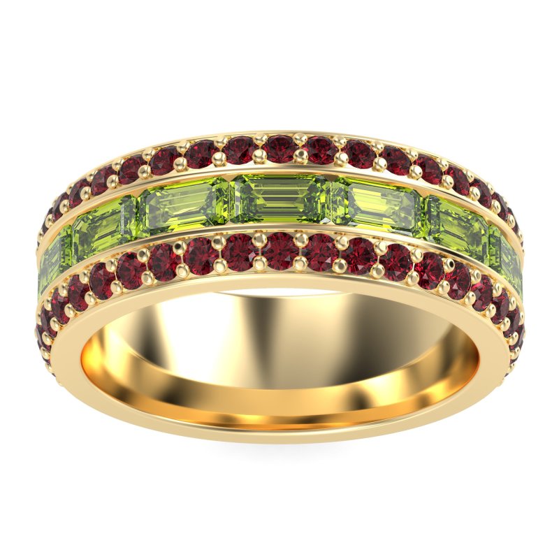 8mm Men's Emerald Cut Band